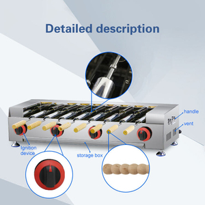 Machine à Kurtos Kalacs hongrois à haute efficacité, type gaz et électrique, en acier inoxydable, température réglable - Product Image 3
