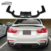 Diffuseur arrière en fibre de carbone de haute qualité style V, lèvre de pare-chocs arrière, séparateur arrière pour BMW F80 F82 M3 M4