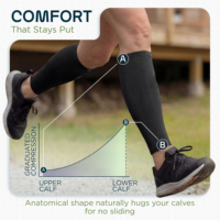 Manchon de compression pour mollet en gros, manchons de compression personnalisés pour mollets, pour le football, le sport, le soulagement des périostites tibiales, le fitness et la course à pied