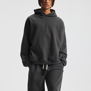 Sudadera con Capucha de Invierno de Primera Calidad, 500 g/m², de Poliéster/Algodón, Estilo Urbano, Gruesa, con Bordado 3D para Diseño - Product Image 2