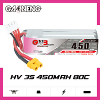 Batterie LiPo GAONENG GNB 3S 11.4V HV 450mah 80C XT30, type long, haute tension, sans balais, drone FPV Torrent 110 BetaPFV Beta 85X
