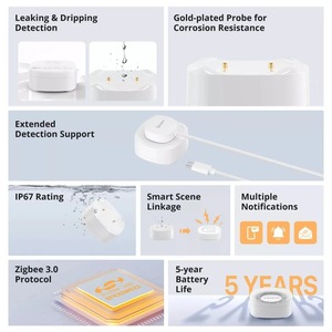 Détecteur <span class=keywords><strong>de</strong></span> fuite d'eau SNZB-05P Zigbee, détection <span class=keywords><strong>de</strong></span> fuites et <span class=keywords><strong>de</strong></span> gouttelettes, alerte en temps réel, contrôle par application, sans caméra - Product Image 4