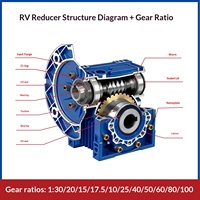 Moteur sans balais 60V CC avec boîte de vitesses RV75 pour la modification d'équipements de levage, de véhicules à chenilles, de machines à monter les escaliers, de tondeuses à gazon et de machines verticales