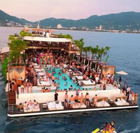 Barco de Lujo para Fiestas, Plataforma Flotante Marina Personalizada para Club de Playa