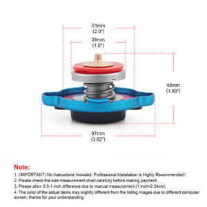 Bouchon de réservoir d'eau modifié de 0,9 litre avec jauge de température pour excavatrices et autres machines, couvercle de radiateur - Product Image 4