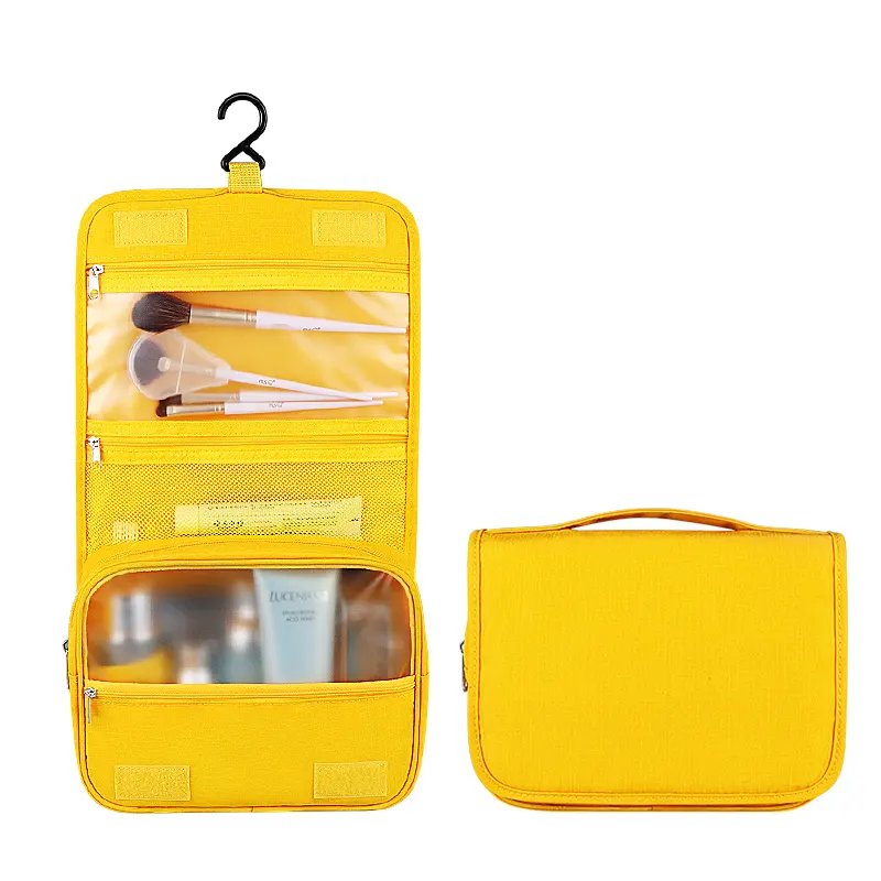 New Arrival Luxury Toiletry With Personal Logo MakeUp Kit Bag Hanging Travel Waterproof Oxford Cosmetic Pouch Organizer Case Bag