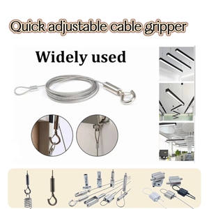 Kits de suspension pour éclairage de plafond à support solide de style nouveau, câble en acier galvanisé/inox/aluminium, luminaires AC 220V - Product Image 5
