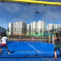 Terrain de padel panoramique professionnel à prix d'usine, équipement complet pour terrain de padel extérieur