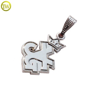 Ciondoli con Logo rotondo personalizzato in lega <span class=keywords><strong>di</strong></span> zinco per <span class=keywords><strong>gioielli</strong></span> appendi etichette Logo del marchio ciondolo con nome piccolo per la creazione <span class=keywords><strong>di</strong></span> collane - Product Image 3