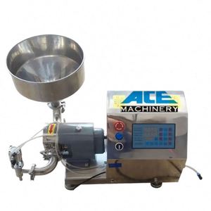 Petite machine de remplissage semi-automatique manuelle à pompe rotative à lobes pour lotion, shampoing, savon liquide, crème cosmétique, pots et bouteilles - Product Image 1