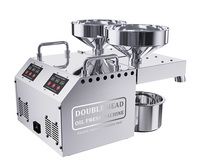 Dubbele Koppen 12 Kg/u Koude Pers Zonnebloempitten Olie Extractie Machine Schroef Oliemolen Olijfolie Persmachine Te Koop