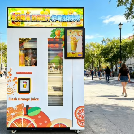 Orange Juice Automatic Vending Machine with Touchscreen Metal Construction Multiple Payment Options