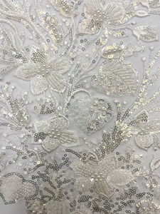 Lentejuelas bordado <span class=keywords><strong>tela</strong></span> de encaje Lujo cuentas de tul lentejuelas vestido de novia <span class=keywords><strong>tela</strong></span> de encaje - Product Image 4