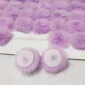 Boules de fourrure d'animaux avec pompon en vison, 3cm, à coudre sur écharpe tricotée, chaussures, accessoires de décoration, Mini, 30mm, livraison gratuite - Product Image 5