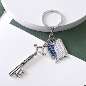 พวงกุญแจ Mikasa <span class=keywords><strong>Levi</strong></span> รูปอนิเมะชุดกุญแจปีกของเสรีภาพในการสอบสวน - Product Image 2