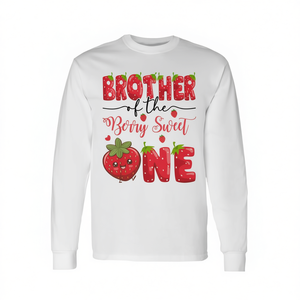 Camiseta de manga larga para el primer cumpleaños de Brother Of The Berry Sweet One Strawberry - Product Image 2