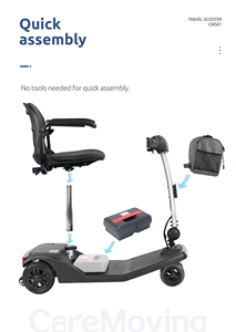 Scooter de mobilité pour personnes âgées/seconde main pour adultes et seniors, scooter électrique pliable à 4 roues pour la mobilité électrique pour le voyage - Product Image 5