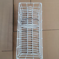 Support en fil métallique blanc pour assiettes de présentation en verre de 13 pouces, panier de rangement et de transport multi-emplacements pour vaisselle de mariage