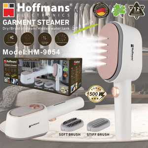 Machine à <span class=keywords><strong>repasser</strong></span> à vapeur Hoffmans 1500W, portable, pour vêtements secs et humides, 2 en 1, avec brosse souple et rigide, kit d'accessoires - Product Image 5