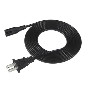 10A 250 V 1.5m IEC C7 to NEMA1-15P US 2pin plug Male Power Cable Compatible with TV LED HDTV