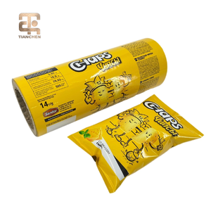 Emballage en rouleau de <span class=keywords><strong>film</strong></span> pour sachet d'oreiller avec fermeture arrière imprimé sur mesure, faible MOQ pour <span class=keywords><strong>les</strong></span> chips, <span class=keywords><strong>les</strong></span> aliments pour animaux de compagnie et <span class=keywords><strong>les</strong></span> frites surgelées, emballage personnalisé pour <span class=keywords><strong>les</strong></span> chips - Product Image 1