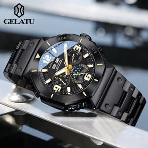 Montre mécanique GELATU 6030 pour homme, cadran multifonctionnel, design angulaire, fonction éclairage nocturne, étanche 50m - Product Image 4