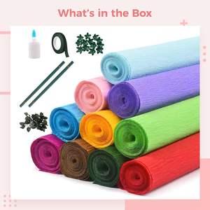 Factory Wholesale Color Crepe <b>Paper</b>, Pleated Crimping <b>Paper</b> Flower Packaging Handmade Diy Floral Production - Product Image 5