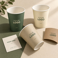 Gobelets à café en papier personnalisés, gobelets en papier biodégradables, gobelets en papier avec couvercle pour les cafés, les salons de thé et les plats à emporter