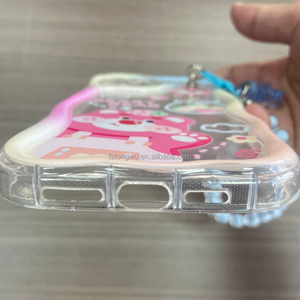 เคสโทรศัพท์มือถือลายผีเสื้อสำหรับ VIVO <span class=keywords><strong>Y100</strong></span> Y83 TPU สำหรับ iPhone 11 12 13 14 15 PRO MAX เคสโทรศัพท์สร้อยข้อมือหมีสุดหรู - Product Image 3