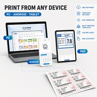 Imprimante thermique directe de bureau 3 pouces, double couleur rouge et noir, sans encre, sans ruban, pour étiquettes d'entrepôt et codes-barres