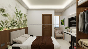 Factory Direct Wholesale Modern 3-Star Hotel Bedroom Furniture Sets Durable Eco-Friendly Wooden <b>Bed</b> Frame Nightstand Wardrobe - Product Image 6