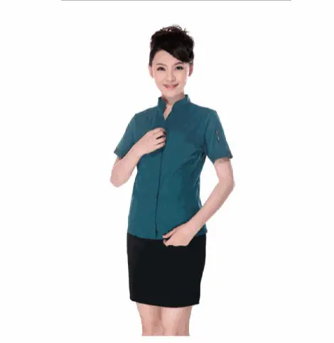 Fashion work uniform for waiter dress waitress wholesale