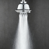 Pommeau de Douche Multifonctionnel Chromé en Plastique Haute Qualité, Pressurisé, 3 Réglages et 5 Jets, Luxe SPA, à Poser sur la Tête