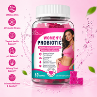 Gummies Probiotiques pour Femmes, Fournisseur d'Usine OEM/ODM, Favorisent la Flore Vaginale et l'Équilibre du pH, Saveur Naturelle de Baies (60 Unités)