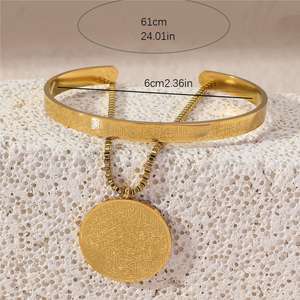 Ayatul Kursi islamique Eid arabe Pvd enduit en acier inoxydable bijoux collier et Bracelet Bracelet breloques coran chaise étanche à l'eau - Product Image 2