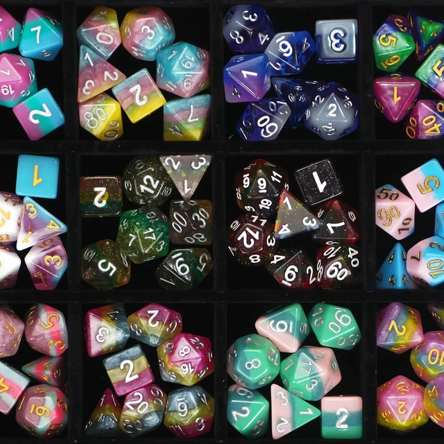 7 Pcs Multi-Sided Numbers Dungeons and Dragons Custom logo D4 D6 D8 D10 D% D12 D20 Pink Dice Set