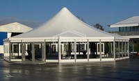 Tente de réception polygonale à 8 côtés, hexagonale, type pagode, à toit haut, pour mariages, événements privés, extensions de Majlis, Ramadan et salons chicha