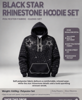 Hoodie Pria Poliester Motif Langit Berbintang Lengan Panjang Model Regular Fit dengan Saku, Streetwear Musim Gugur Ukuran Besar