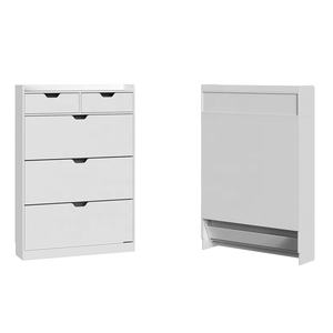 <span class=keywords><strong>VASAGLE</strong></span> Étagère à chaussures moderne, armoire à chaussures à 4 niveaux, étagère à chaussures en bois avec tiroir de rangement pour la maison - Product Image 2