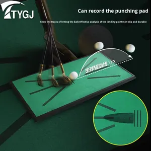 Tapis d'entraînement <span class=keywords><strong>de</strong></span> <span class=keywords><strong>golf</strong></span> <span class=keywords><strong>personnalisé</strong></span> pour l'analyse <span class=keywords><strong>de</strong></span> la trajectoire du <span class=keywords><strong>balle</strong></span>, portable, en velours, pour la correction du swing, cages et tapis d'entraînement - Product Image 5