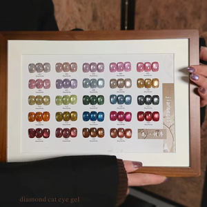 1 jeu de vernis à ongles en gel UV 24 couleurs, y compris rouge et porcelaine blanche petite ampoule œil de chat perles de verre style <span class=keywords><strong>français</strong></span> pour Nail Shop - Product Image 6