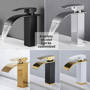 Aifol Robinet cascade en acier inoxydable pour salle de bain Lavabo bon marché avec valve en céramique Poignée mélangeur d'eau de toilette - Product Image 3