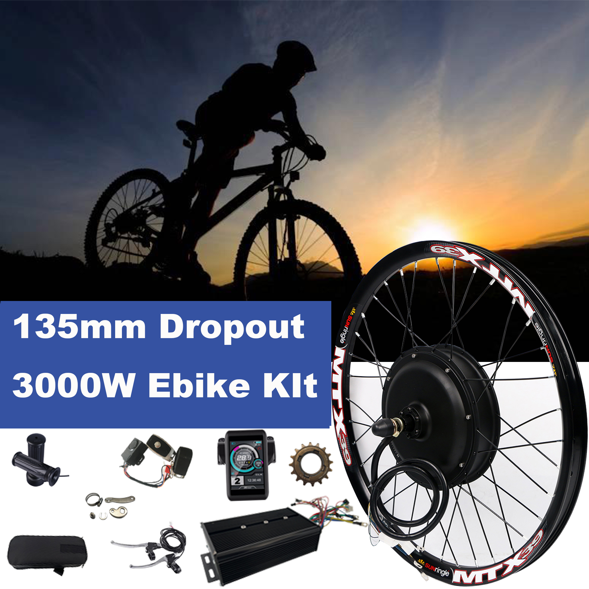 3000W Ebike Kits - High Performance for 26'', 27.5'', 29''