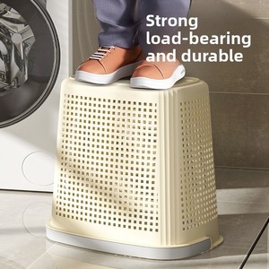 Cesto per Bucato Rettangolare Grande Capacità Multistrato con Manico in PP per <span class=keywords><strong>Bagno</strong></span>, <span class=keywords><strong>Lavanderia</strong></span>, Camera da Letto - Product Image 4