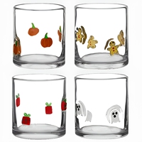Gobelet en verre personnalisé sans plomb, sans BPA, style Halloween, avec motif de dessin animé pour enfants, réutilisable pour l'eau et les boissons