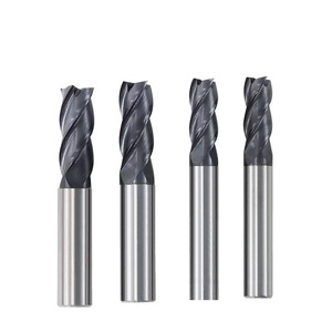 Fraise à quatre dents en acier au tungstène de 65 degrés, spéciale acier inoxydable, revêtement noir, pour usinage CNC - Product Image 2