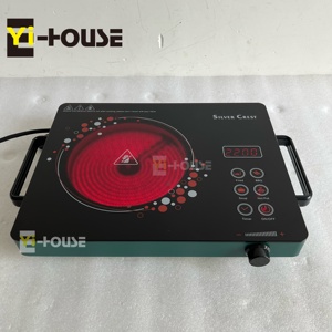 Vente flash Plaque de cuisson à induction électrique haute puissance <span class=keywords><strong>Silver</strong></span> <span class=keywords><strong>Crest</strong></span> 2200W Portable Contrôle tactile Plaque infrarouge pour fondue pour usage domestique - Product Image 2