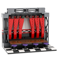 MOC1387 FNAF Game Midnight Bear Stage 2.0 255 pièces de briques avec Chica Bonnie Freddy, blocs de construction en plastique à assembler, jouets cadeaux pour enfants