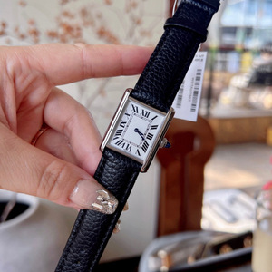 Montre pour femme rétro carrée, boîtier en acier inoxydable, cadran en cristal saphir, résistance à l'eau 30 m, bracelet en cuir PU, montre simple pour les affaires - Product Image 3