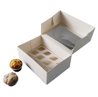12 mini boîtes à cupcakes boîte de paquet cadeau pliable boîte à cupcakes en carton blanc pour petits gâteaux